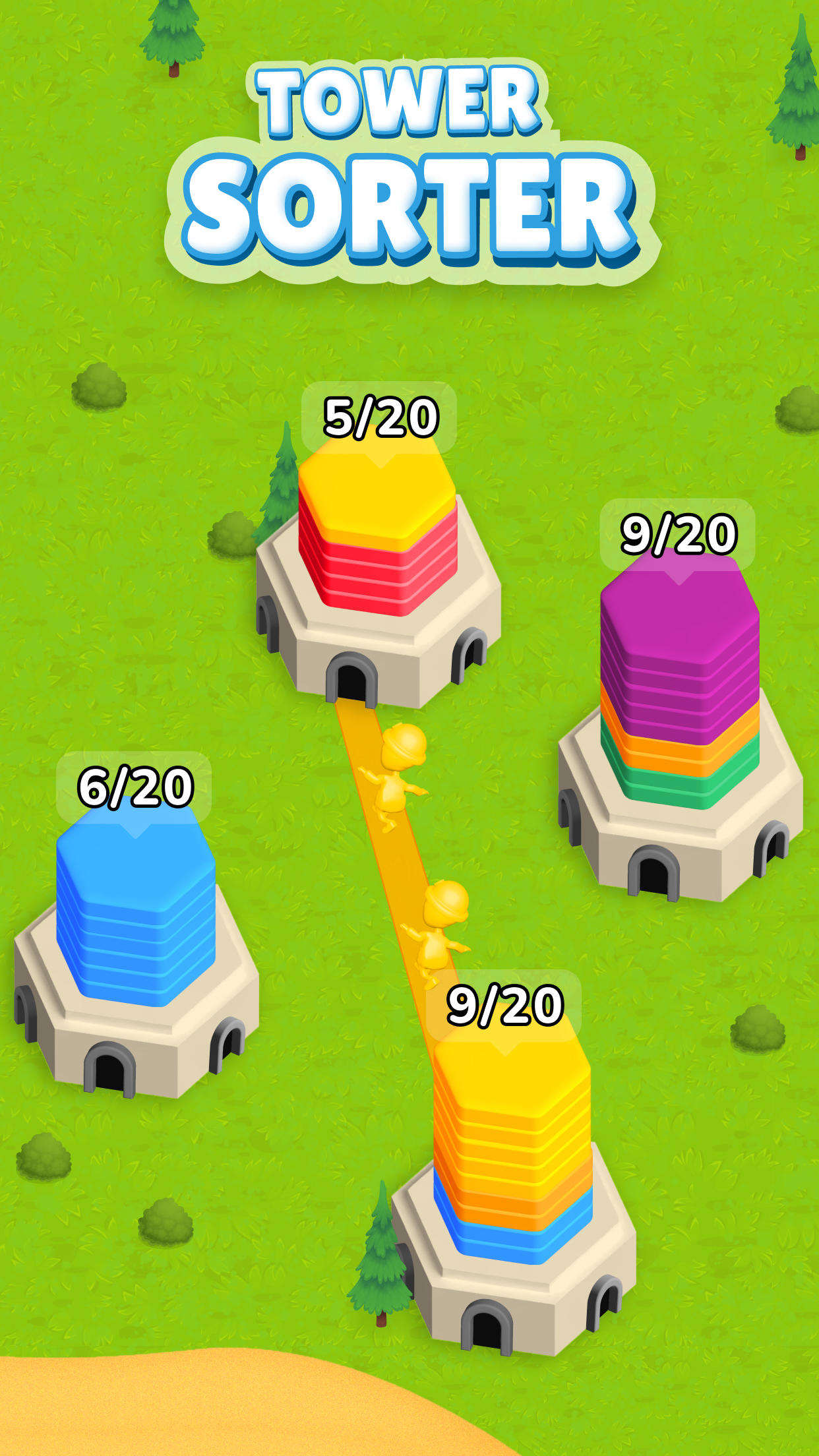 Tower Sort 3D: Hexa Puzzle Game Screenshot