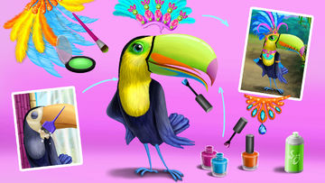 Jungle Animal Hair Salon Game Screenshot