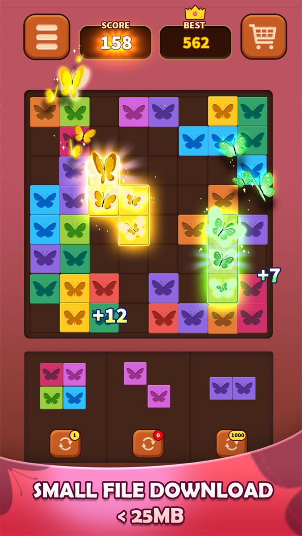 Triple Butterfly: Block Puzzle 게임 스크린 샷