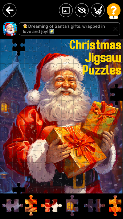 Captura de Tela do Jogo Magic Santa Jigsaw Puzzles