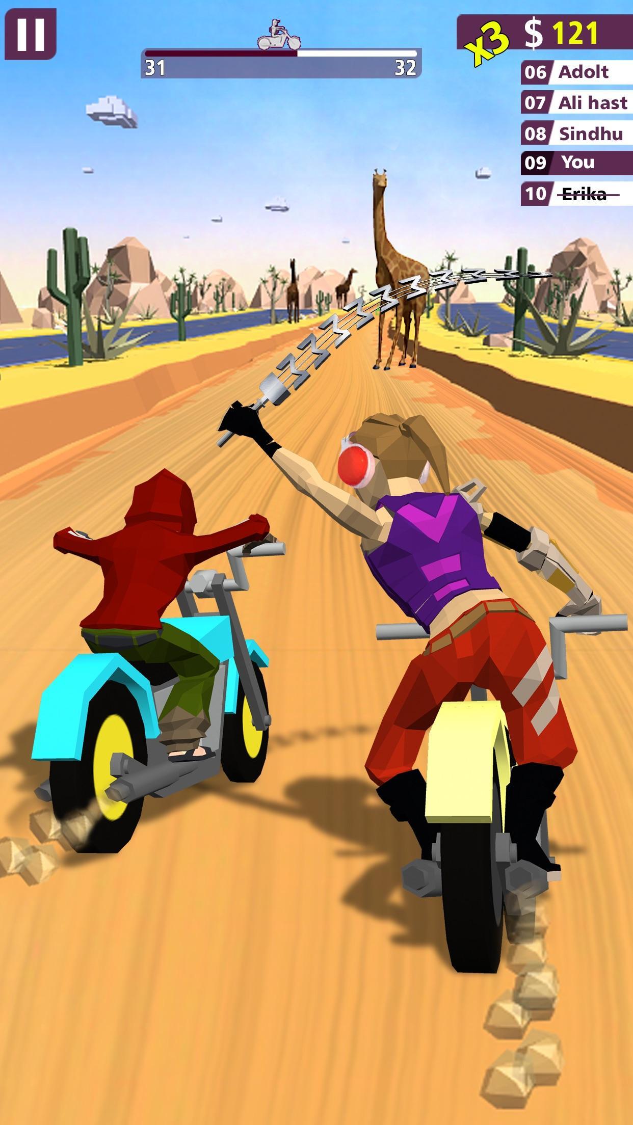 Boss Of Bike Racing - Race Motorcycle Bumper.io Game Screenshot