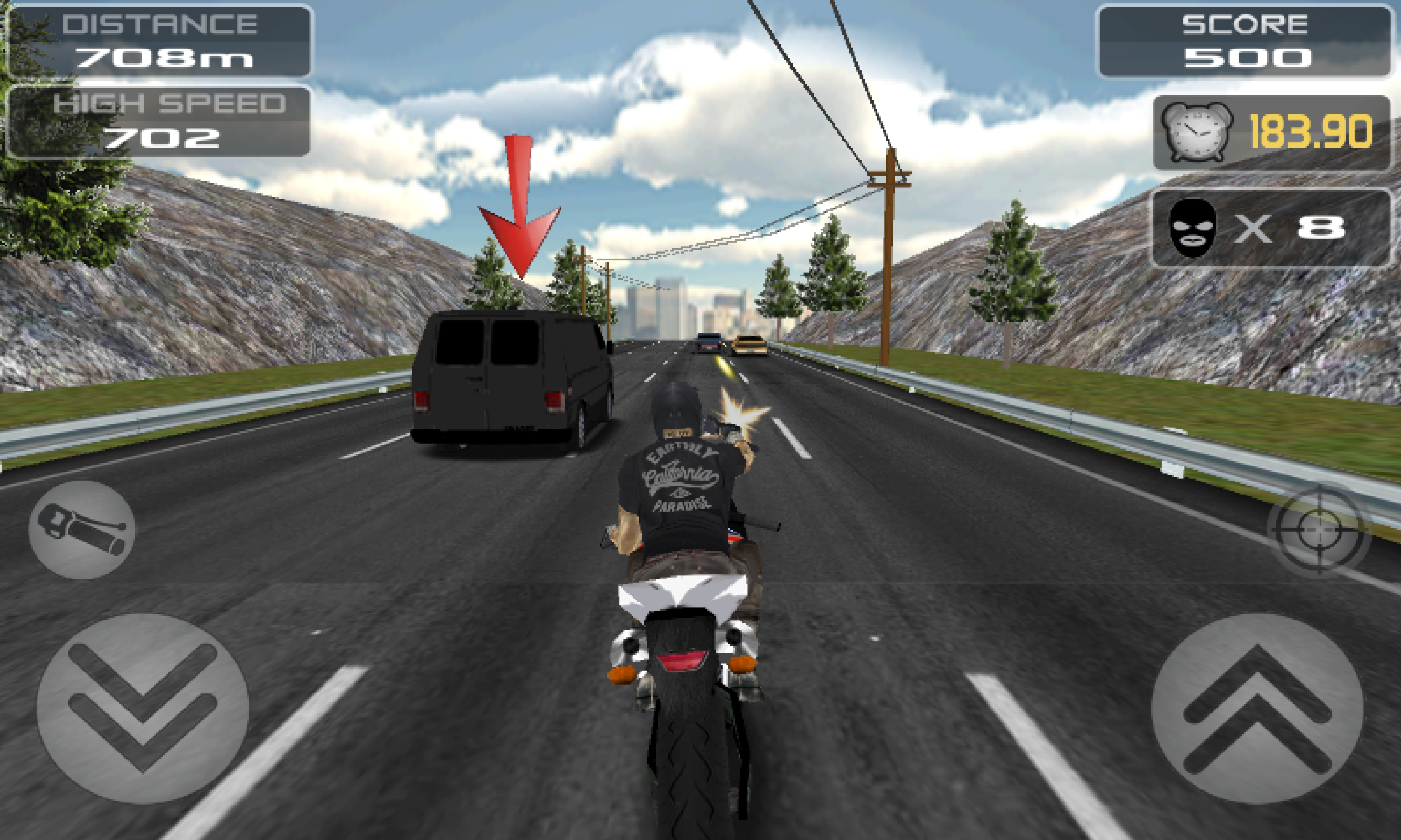 Captura de Tela do Jogo MOTO KILL 3D