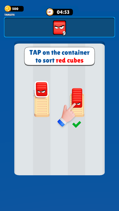 Angry Cubes: Sort'em all! Game Screenshot