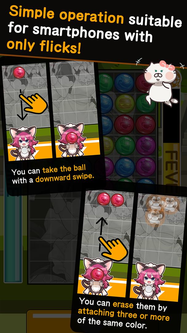 Neko Pazu:Cat waitress cafe training puzzle game. screenshot game