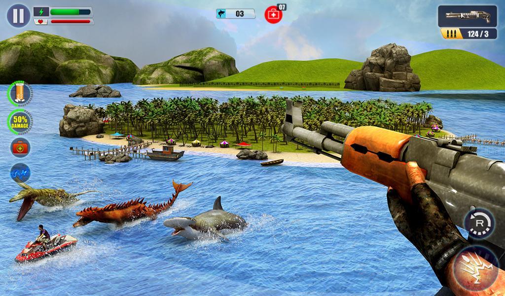 Underwater Sea Monster Hunter - Best Sniping Game 게임 스크린 샷