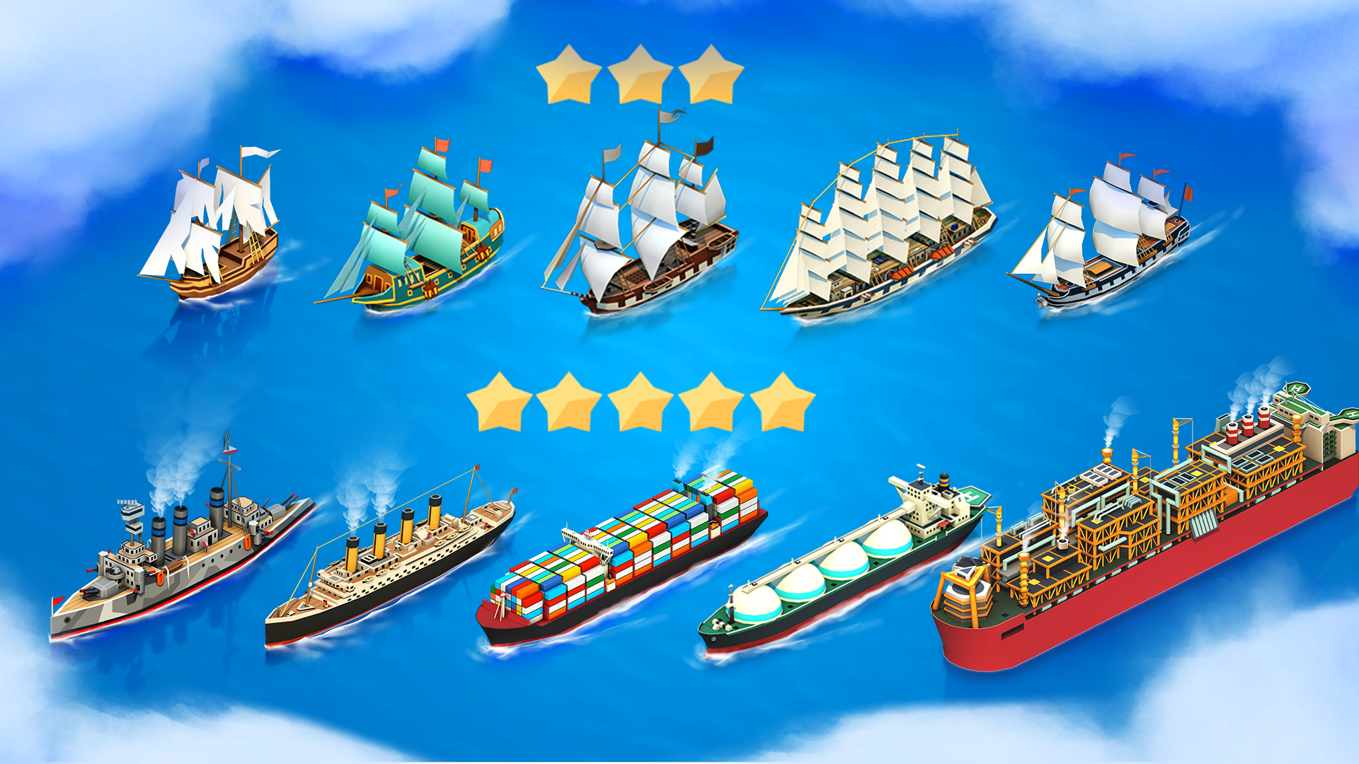Sea Port: Cargo Boat Tycoon Game Screenshot