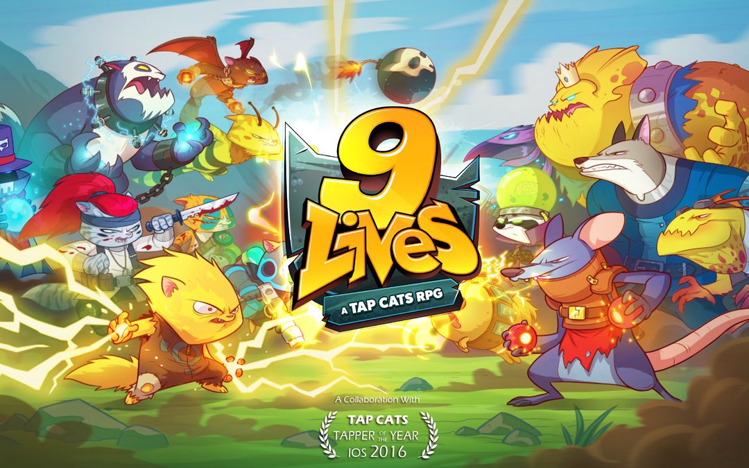 Screenshot of 9 Lives: A Tap Cats RPG