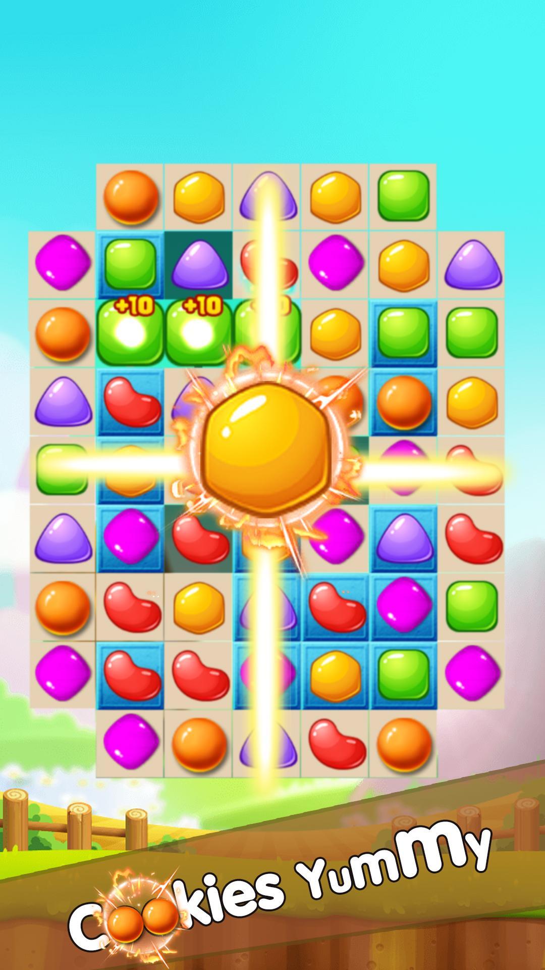 Captura de Tela do Jogo Yummy Cookie Star - Jelly Drop