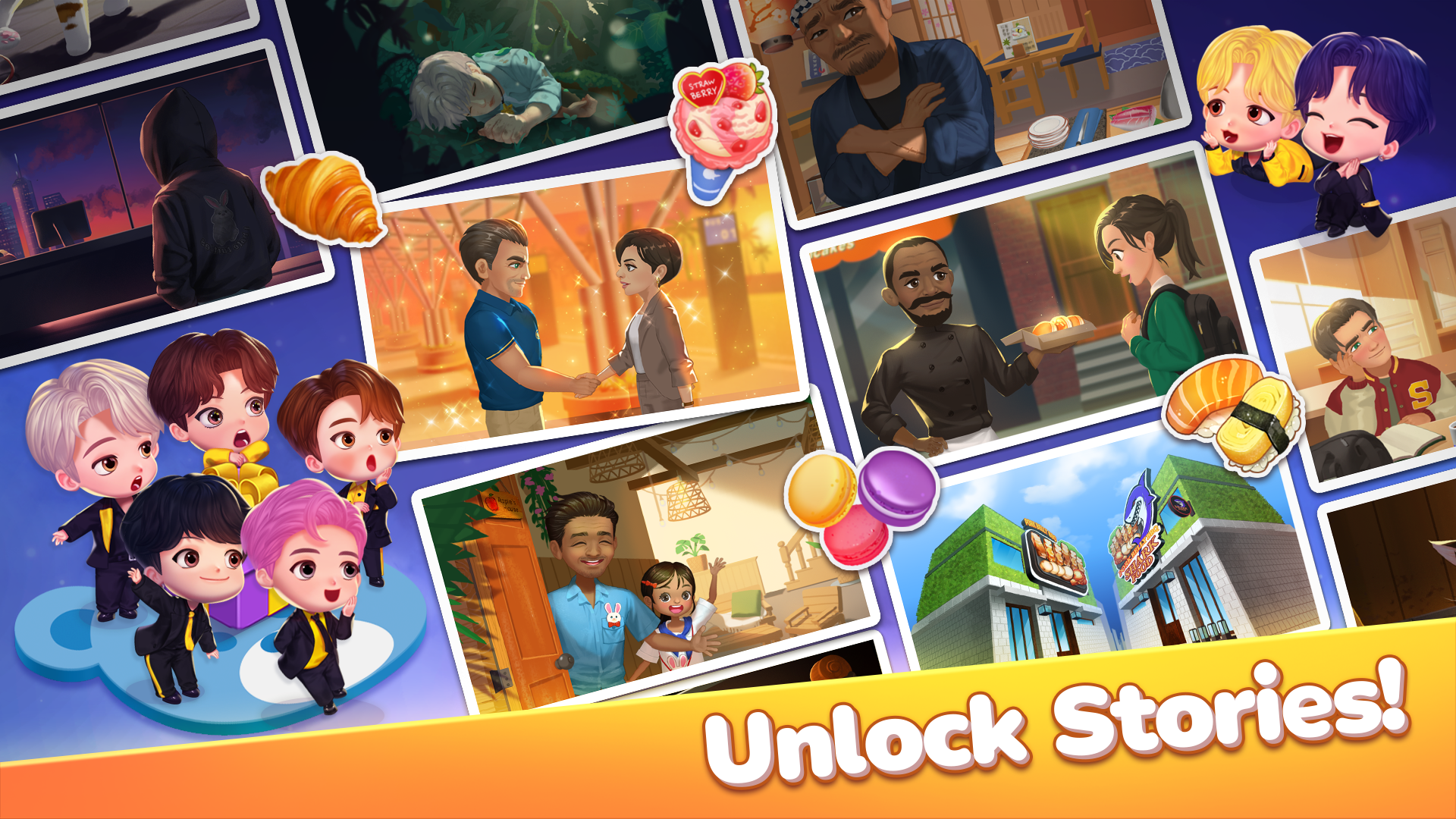 BTS Cooking On STOVE : TinyTAN Game Screenshot