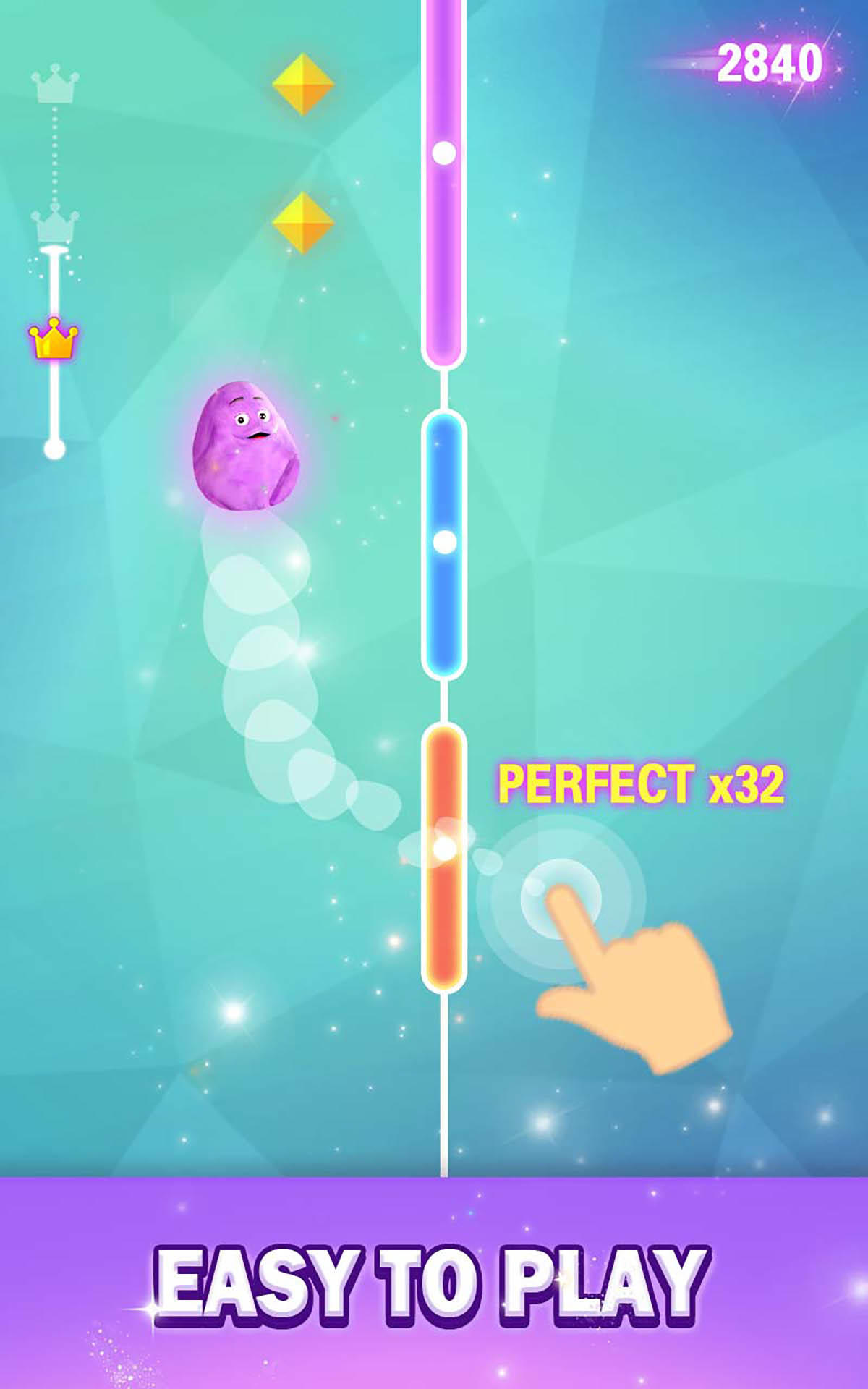 Screenshot of Dancing Line:rhythm game
