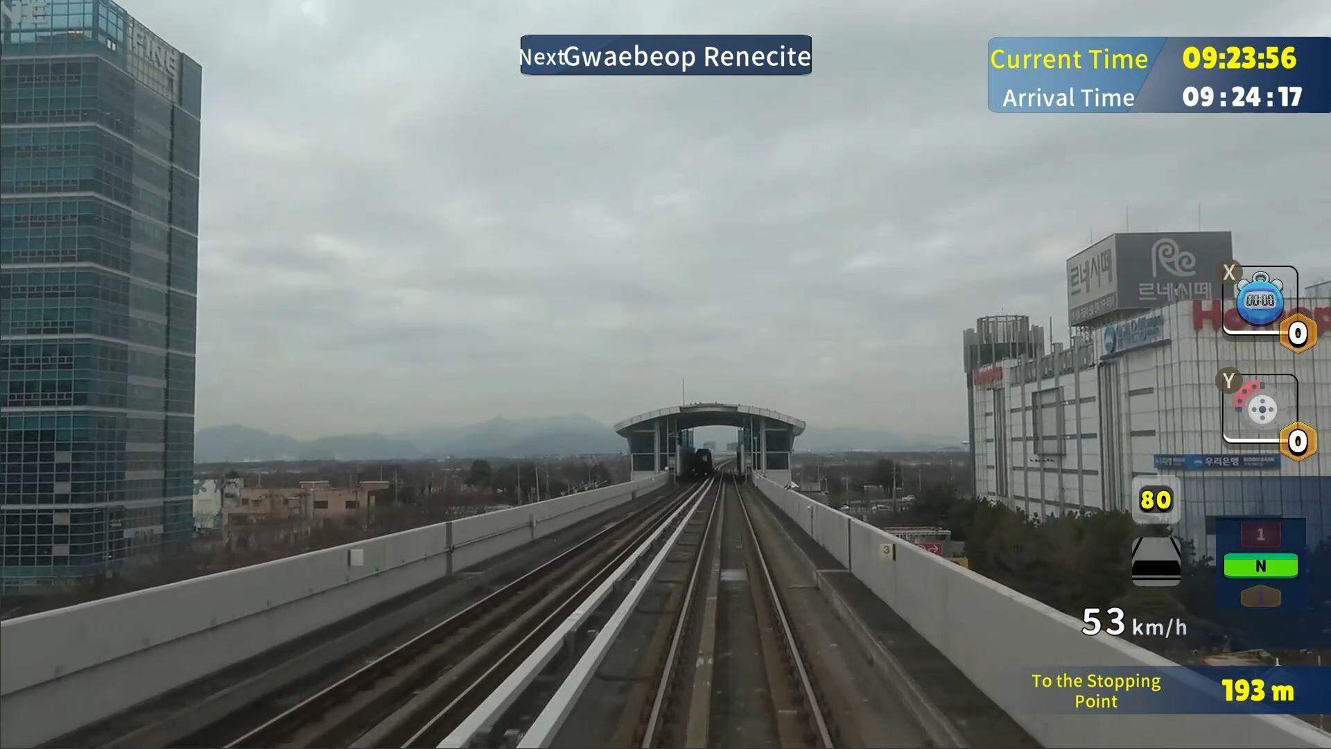 Screenshot of Korean Rail Driving Tour LRT Busan-Gimhae