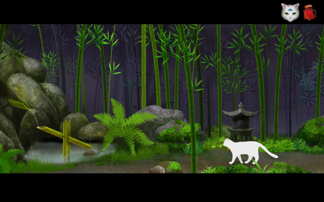 Screenshot of Cat and Ghostly Road