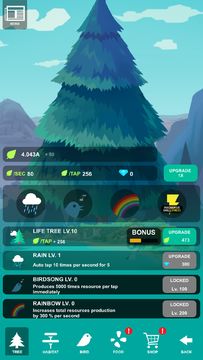 Birdstopia - Idle Bird Clicker Oasis ゲームのスクリーンショット