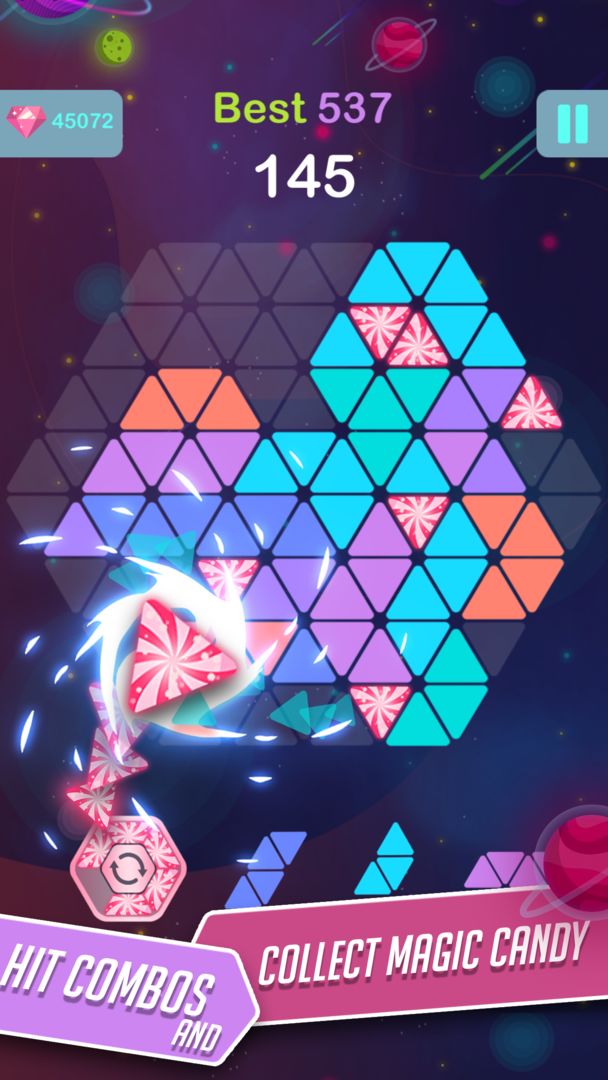 Triangle Candy - Block Puzzle 게임 스크린 샷