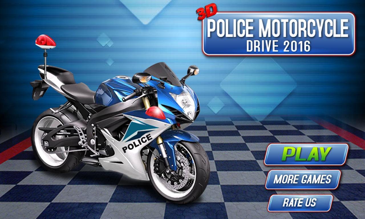 3D Police Motorcycle Race 2016 Game Screenshot