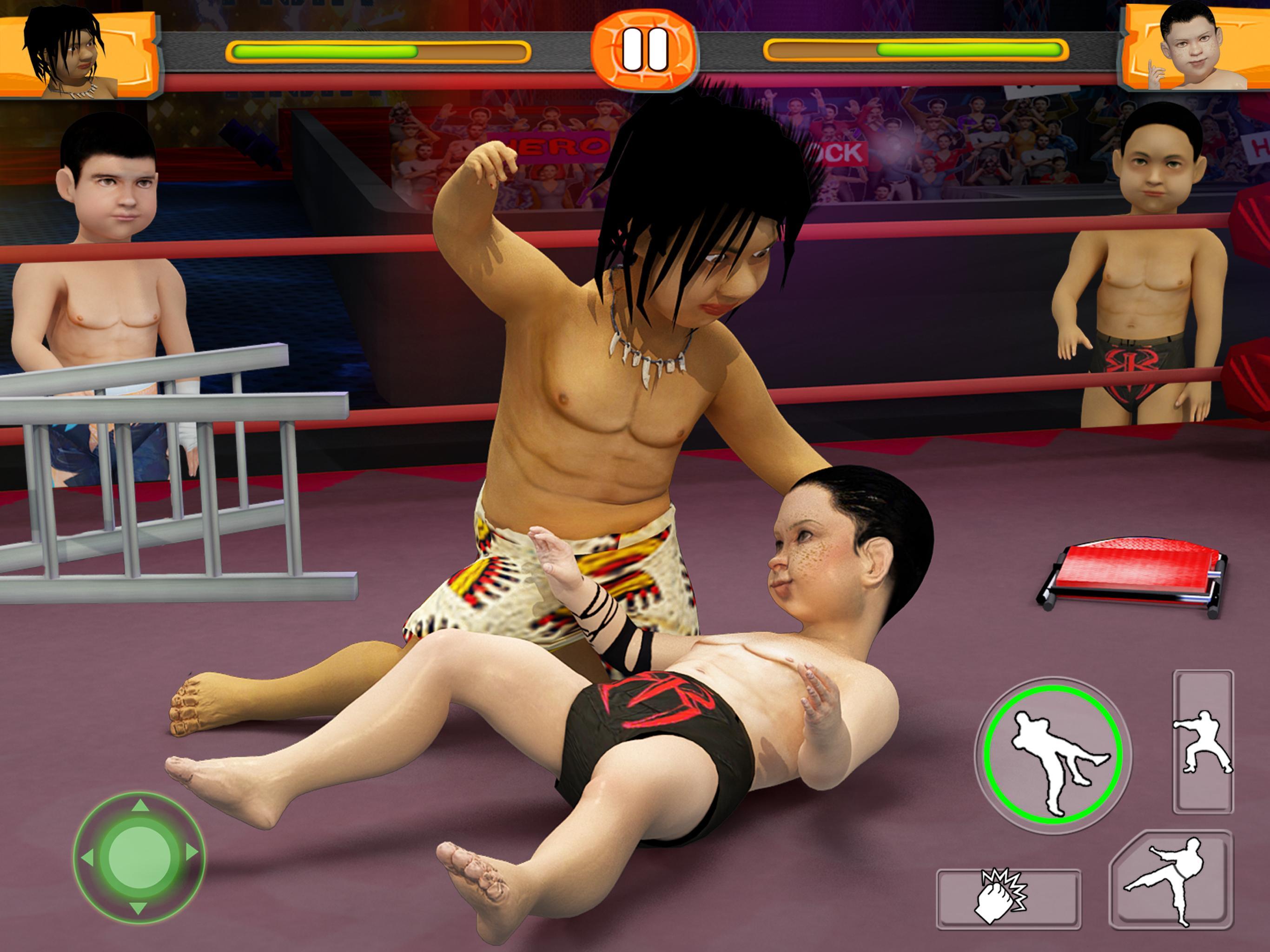 Скриншот игры Dwarf Wrestling: Smack the super junior wrestlers