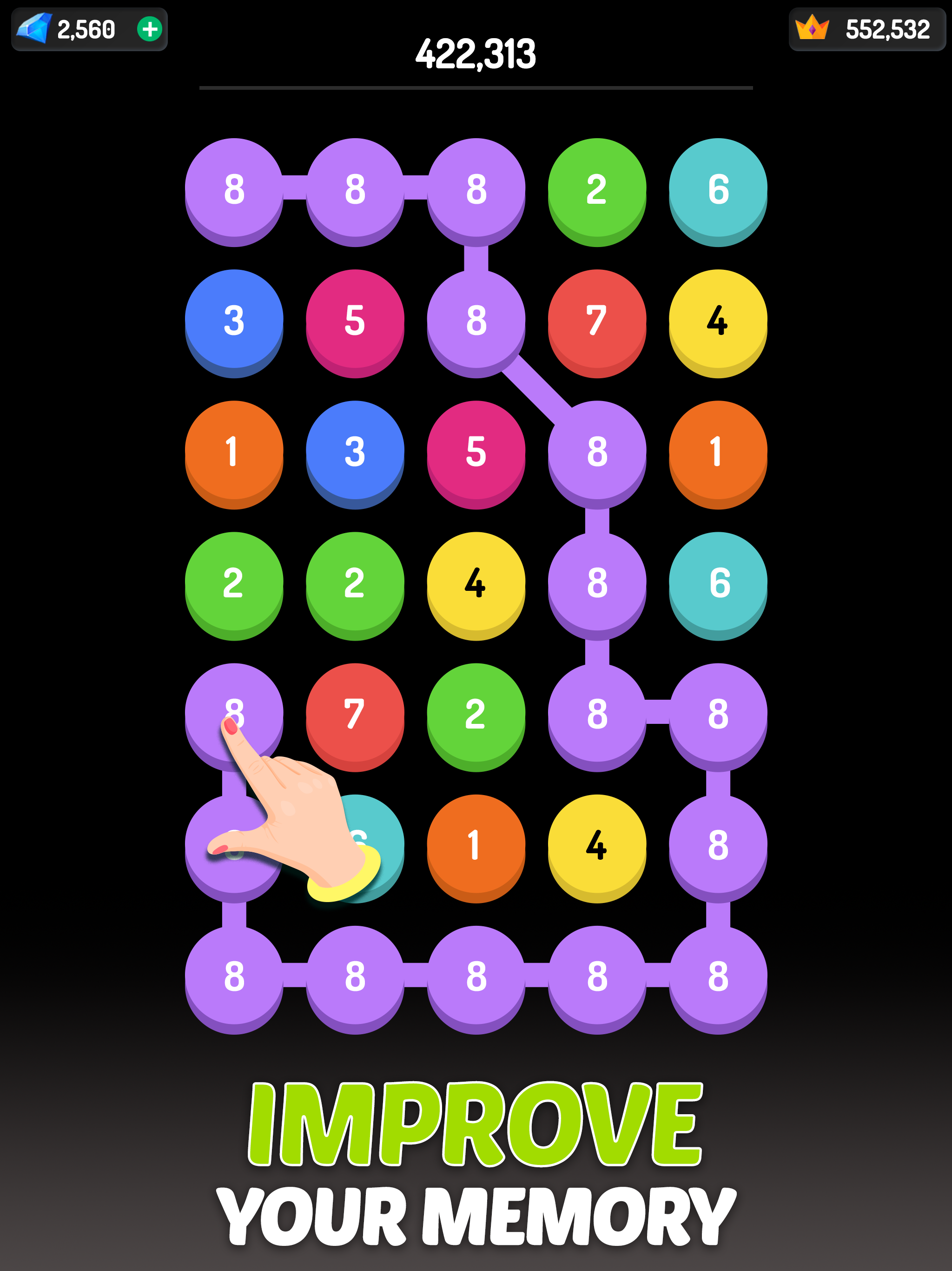 Merge Dots - Number Match Game Game Screenshot