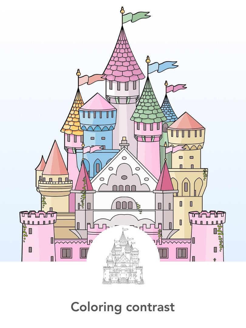 Screenshot of Princess Coloring Books