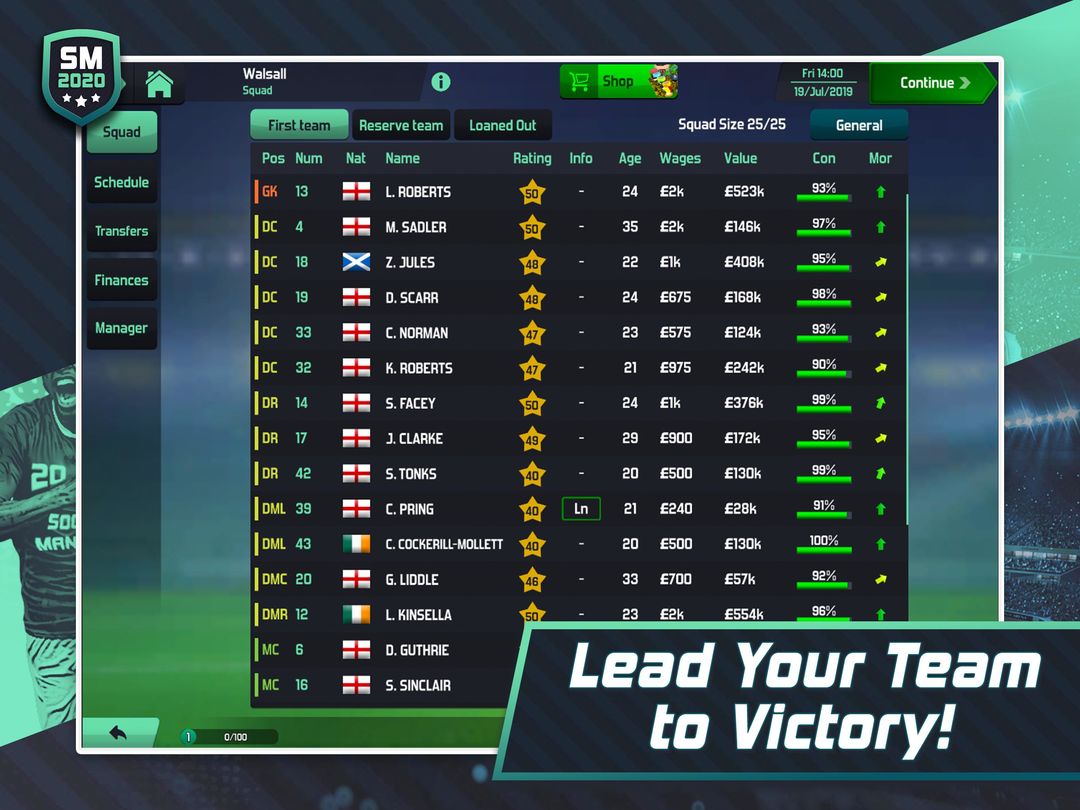 Soccer Manager 2020 - Football Management Game ภาพหน้าจอเกม