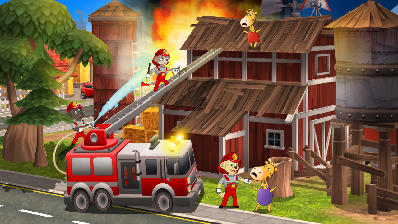 Kids racing. Puppy patrol Game Screenshot