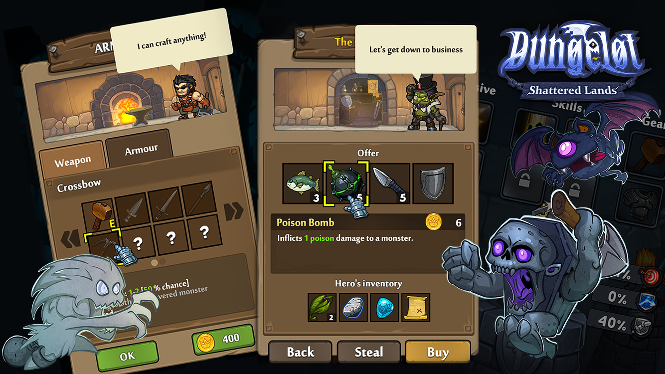Dungelot Shattered Lands Game Screenshot