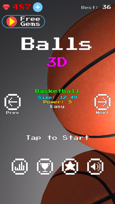 Balls 3Dのキャプチャ