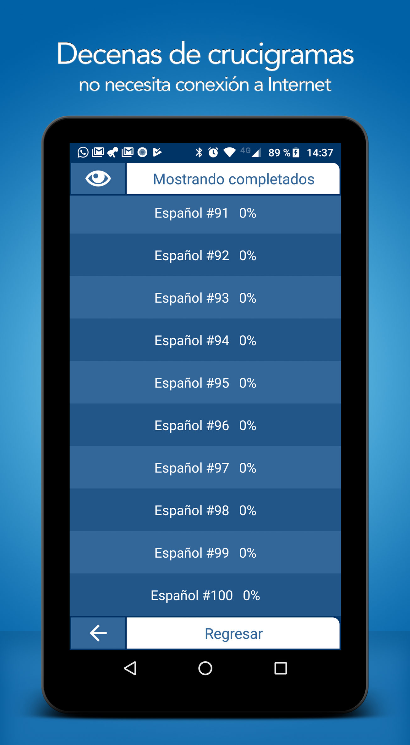 Captura de Pantalla del Juego Crucigramas En Español
