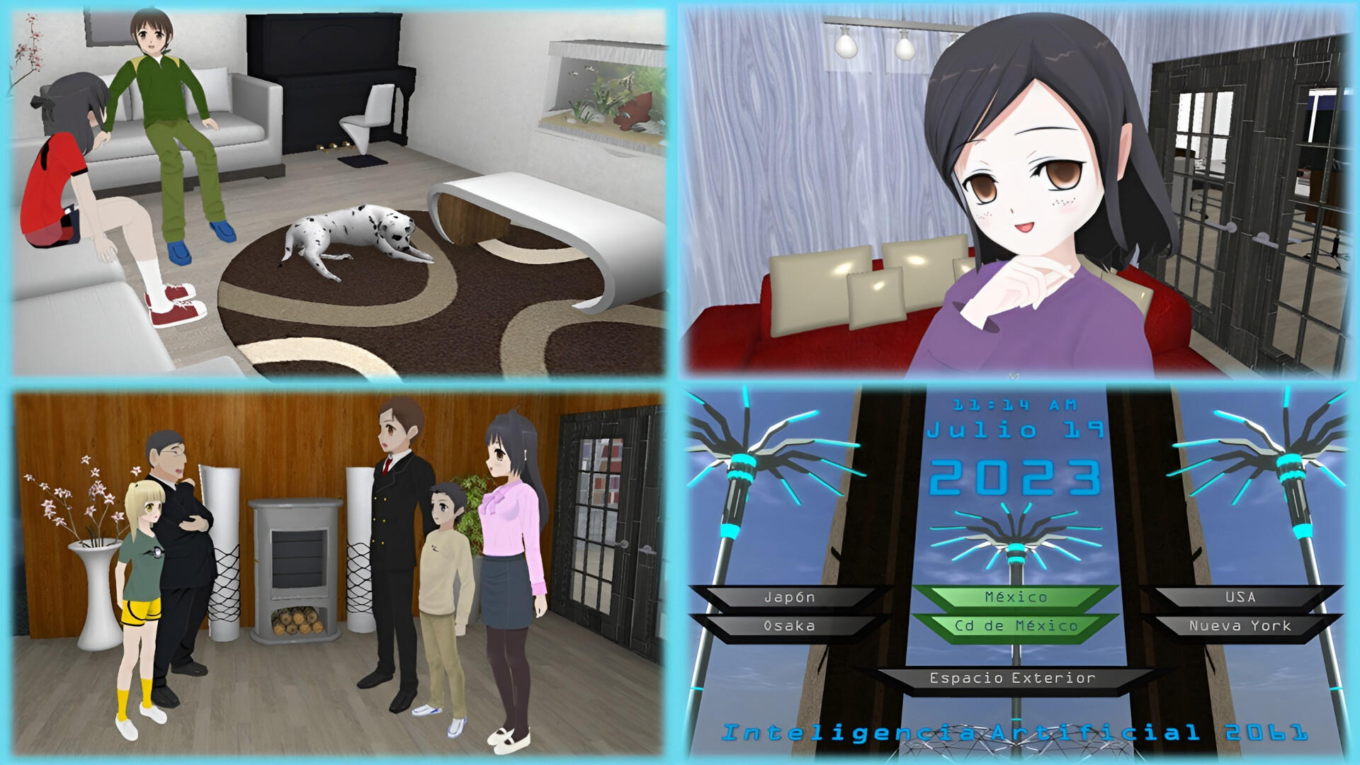 Screenshot of Artificial Life 2061: Cybersys - Diva Of The VRworld, Babel Project: "Kodota Komori 1416" [Made by: Joseph Sanz]