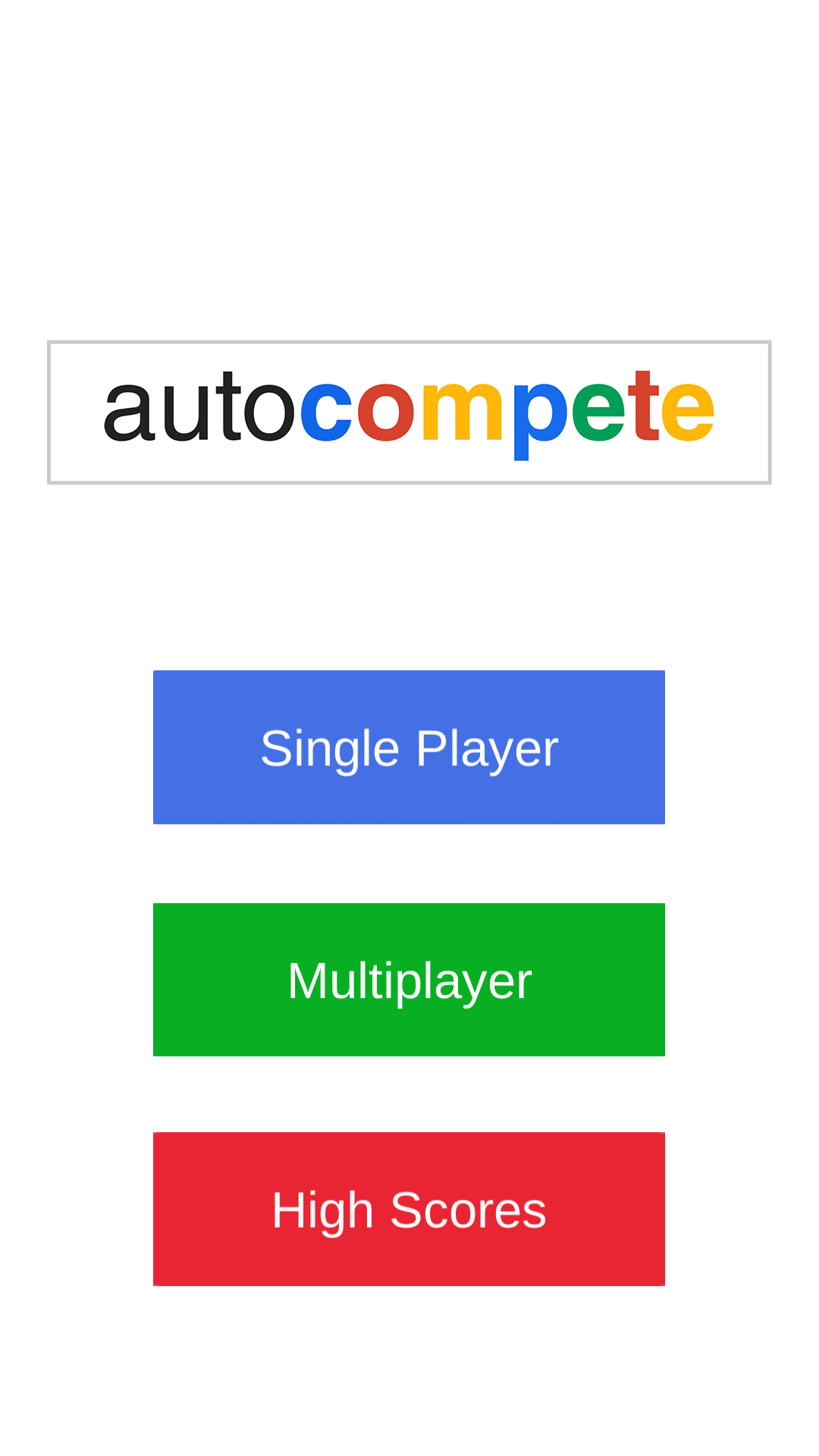 AutoCompete Game Screenshot