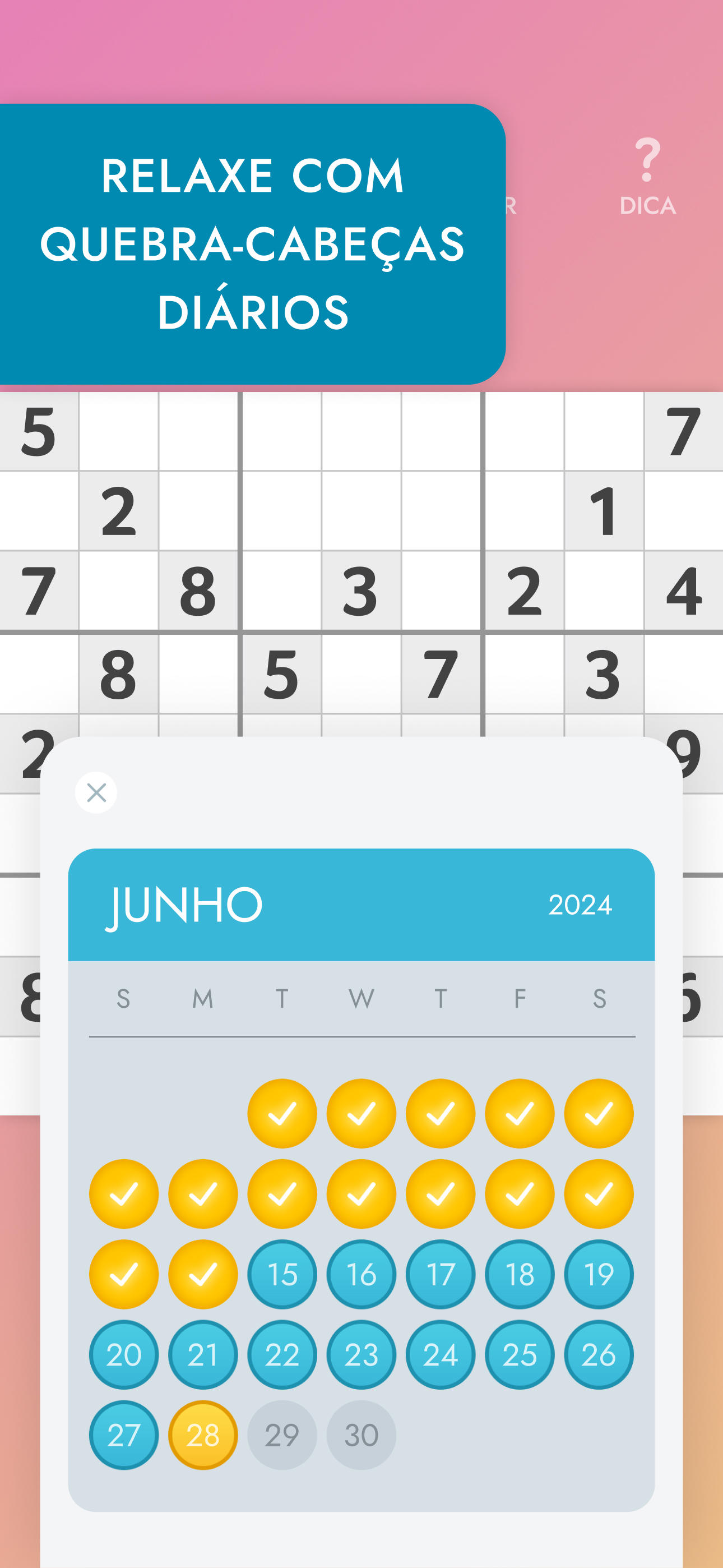 Captura de Tela do Jogo Sudoku