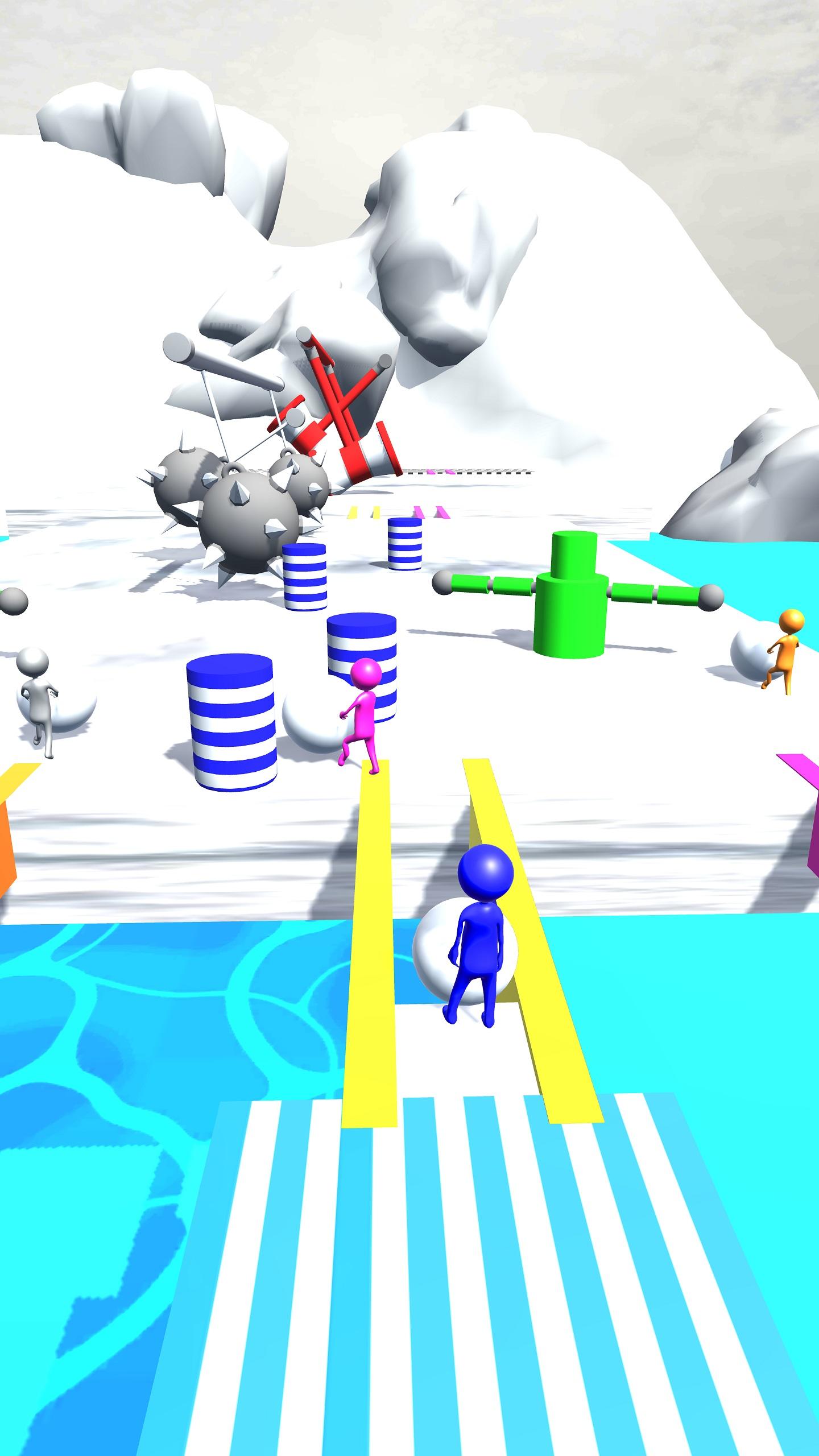 Snowman Run: Snow Race Games Game Screenshot