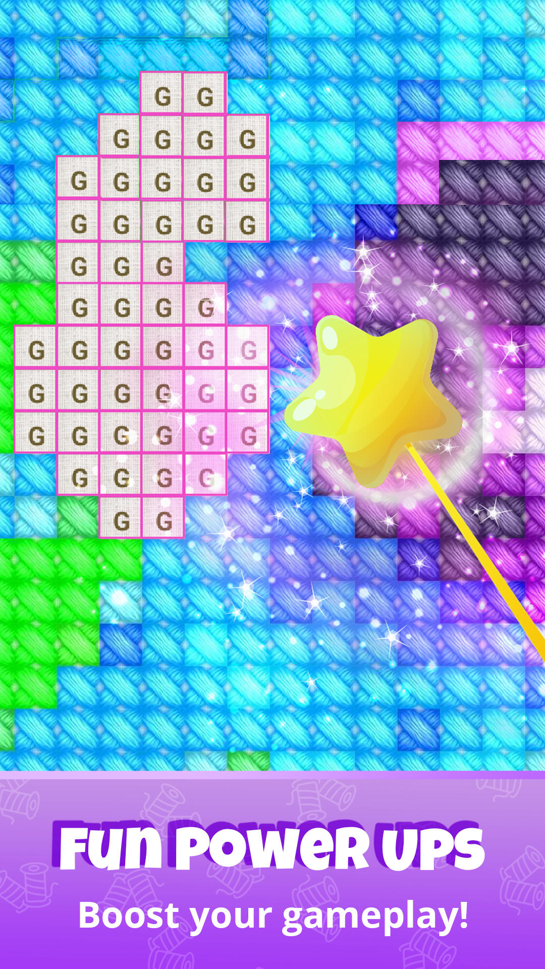 Cross Stitch Pattern, Pixelart Game Screenshot
