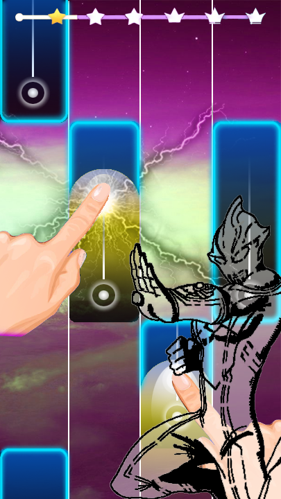 Screenshot of ultraman zero Piano Tiles