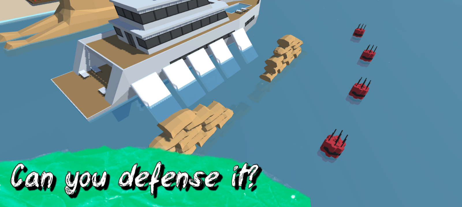 Protect Yaht: Sandbox Defence Game Screenshot