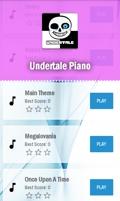 Undertale Piano ゲームのスクリーンショット