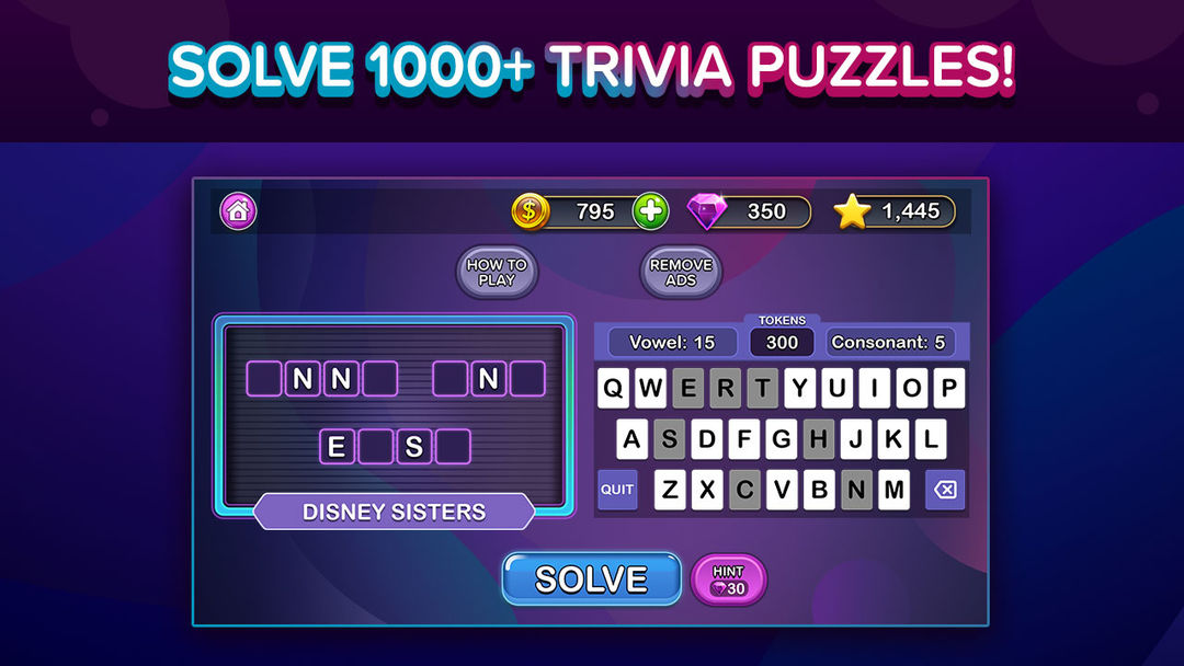 Trivia Puzzle Fortune Word Fun ภาพหน้าจอเกม