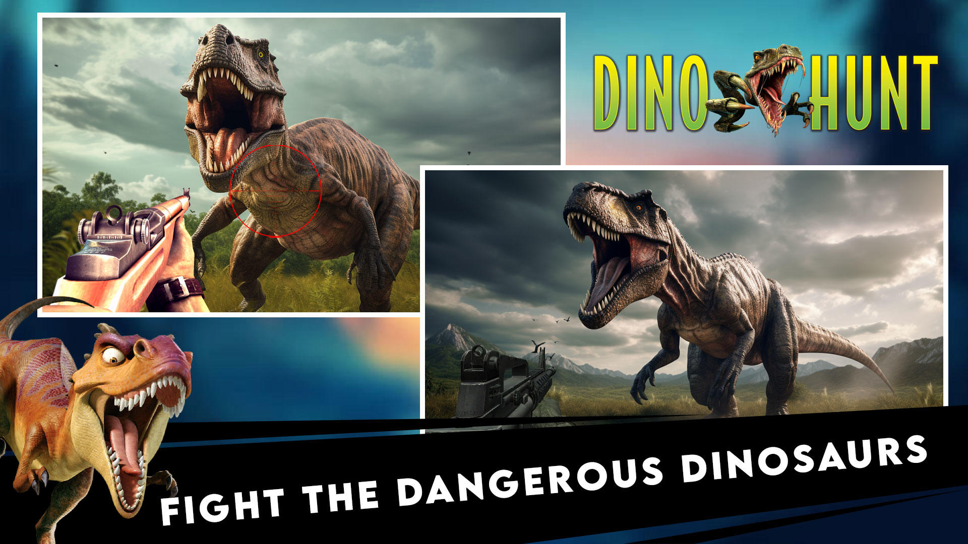 Jogos de animais selvagens Dino Hunter versão móvel andróide iOS