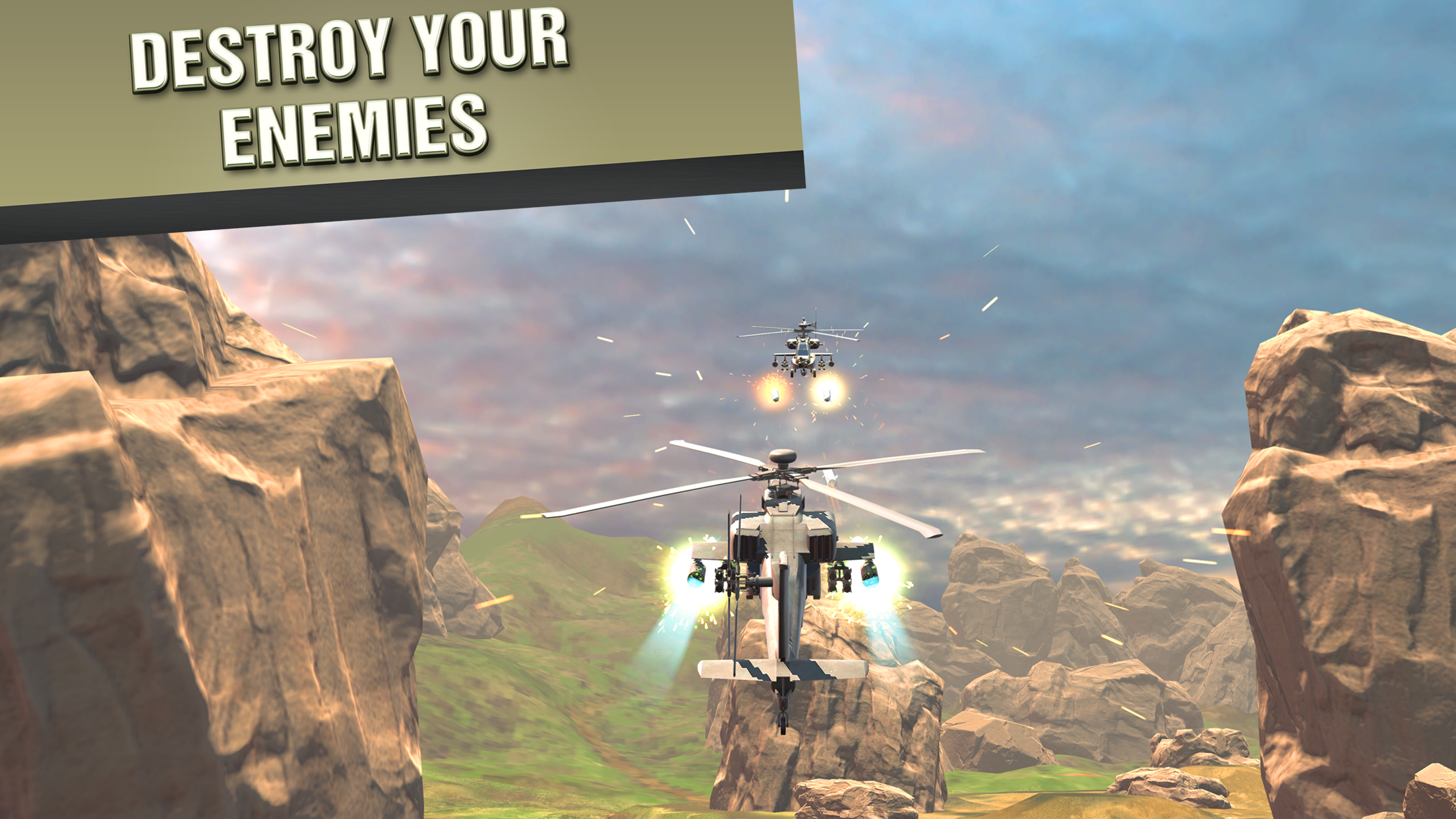 VR Battle Helicopters Game Screenshot
