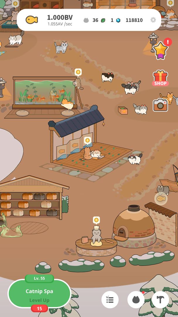 Idle Cat Village ภาพหน้าจอเกม