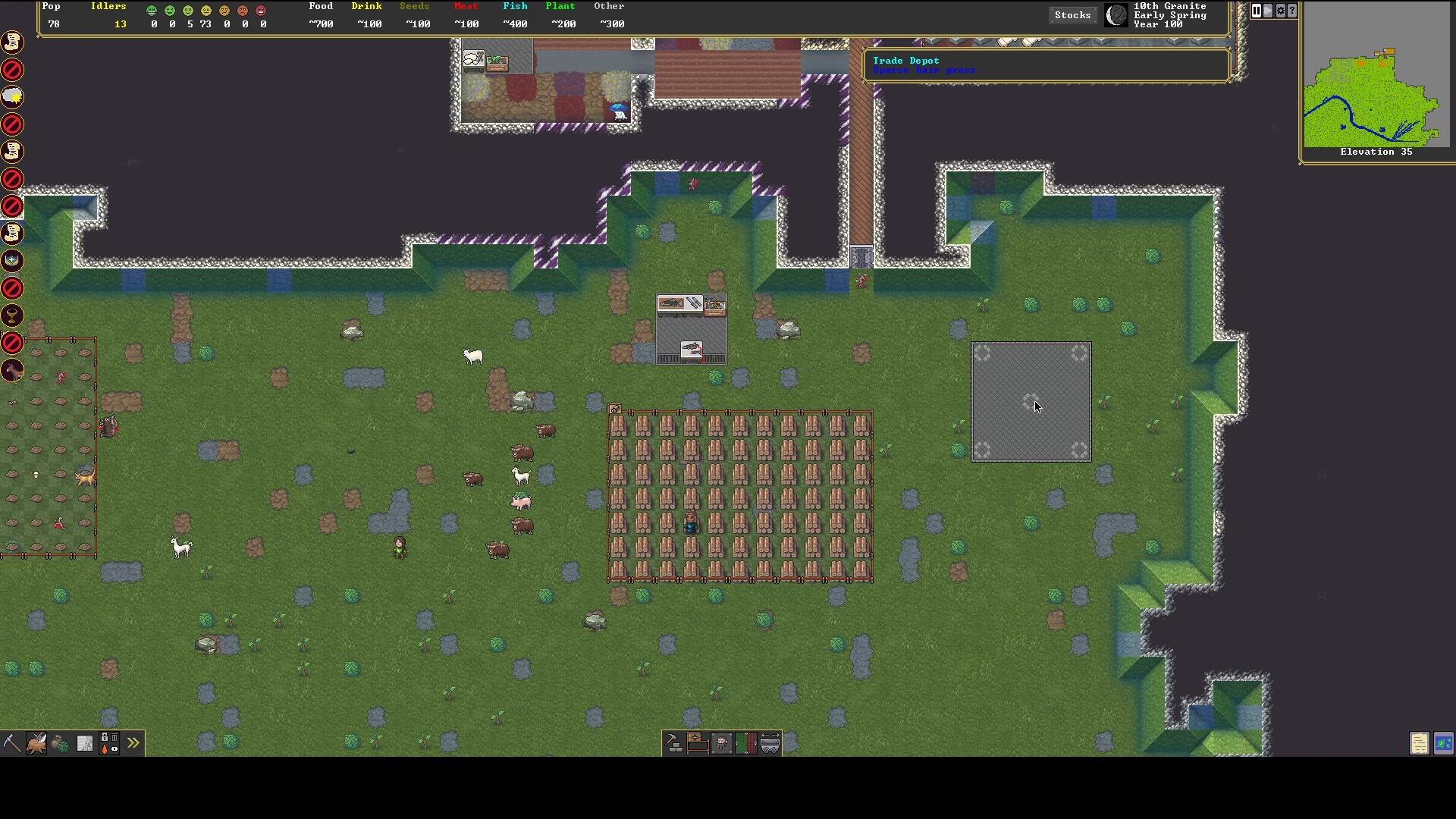 Screenshot of Dwarf Fortress
