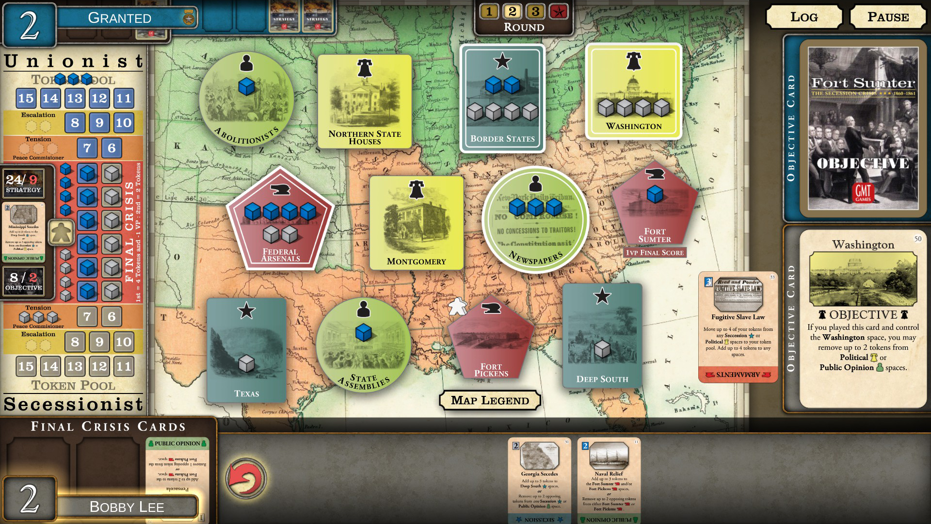 Captura de Tela do Jogo Fort Sumter: The Secession Cri