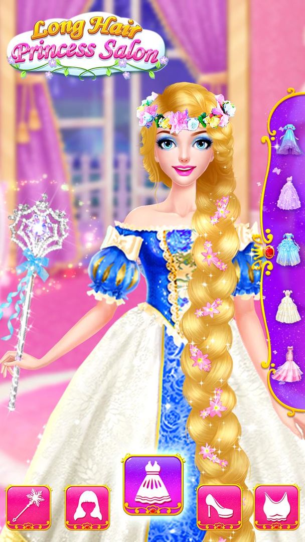 Screenshot of Long Hair Princess Salon Games