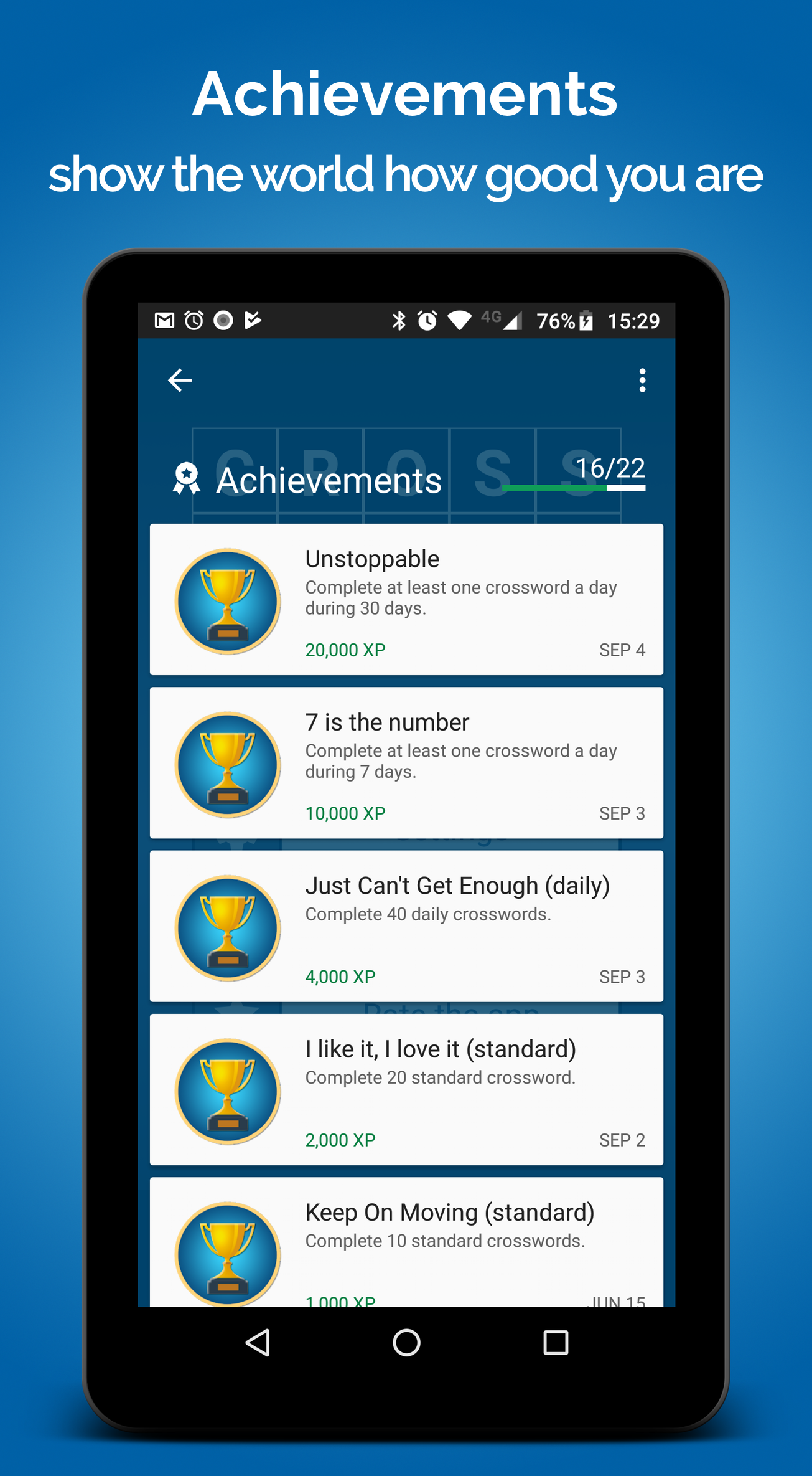 Cuplikan Layar Game Crossword Puzzle