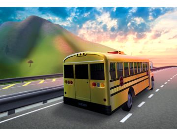 Captura de Tela do Jogo Schoolbus Simulator 2016