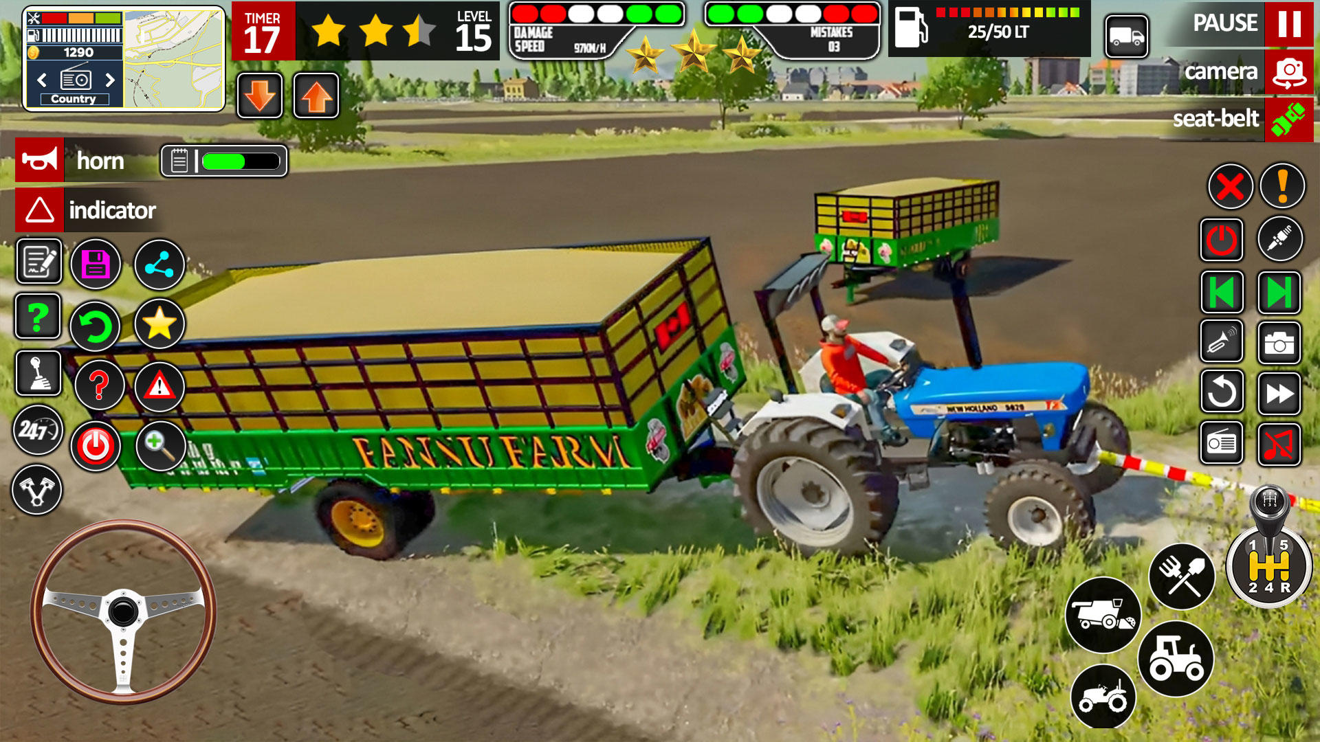 Village Farmer Tractor Game 3D Game Screenshot