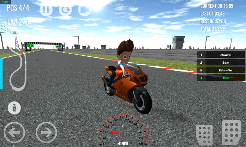 Screenshot 1 of Paw Ryder Moto Racing 3D - paw racing ကင်းလှည့်ဂိမ်းများ 2.0