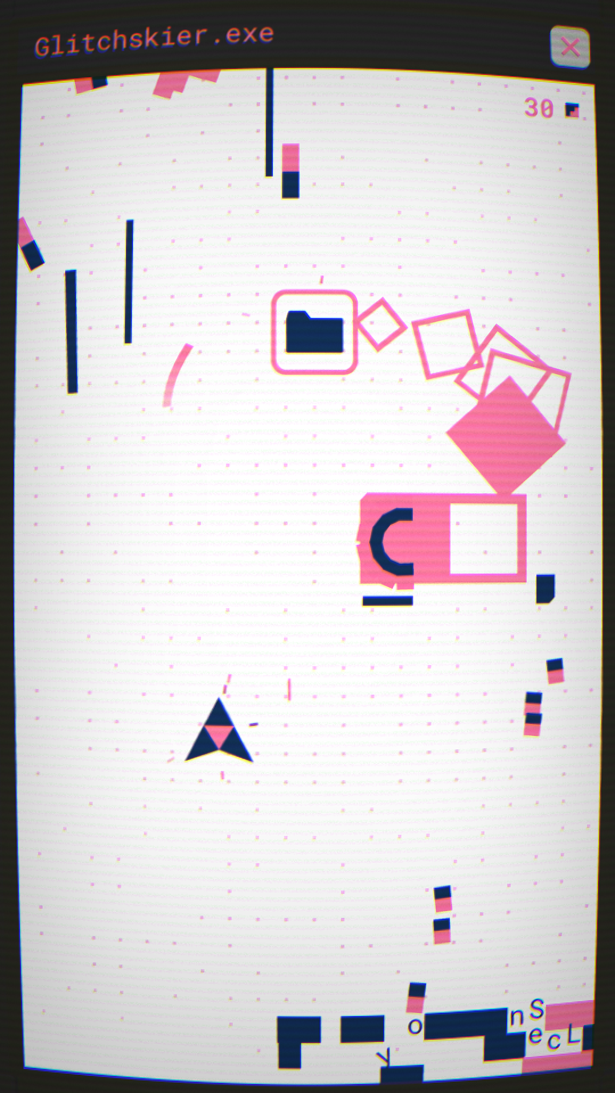 Glitchskier Game Screenshot