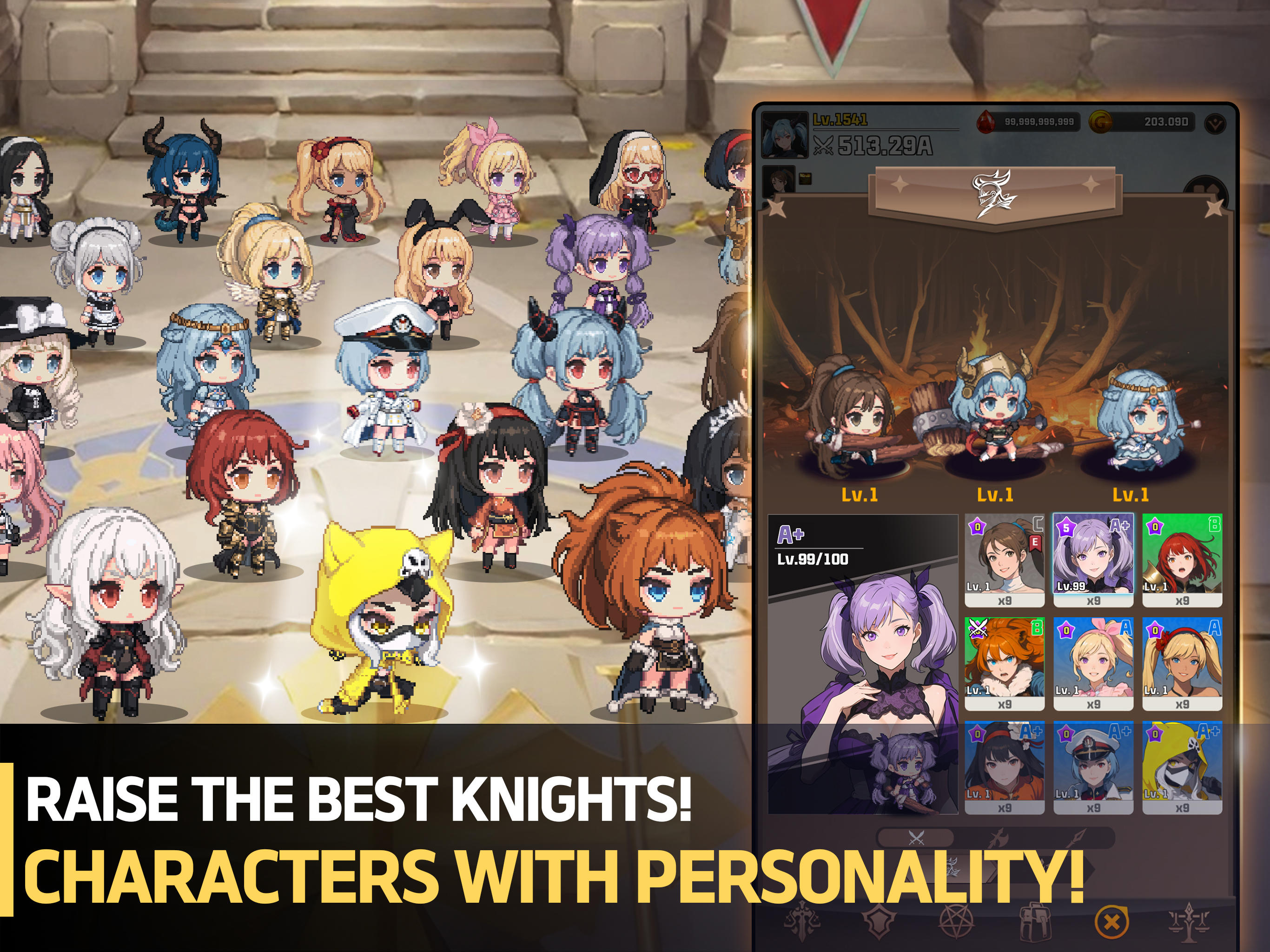 Screenshot of Pixel Knights : Idle RPG
