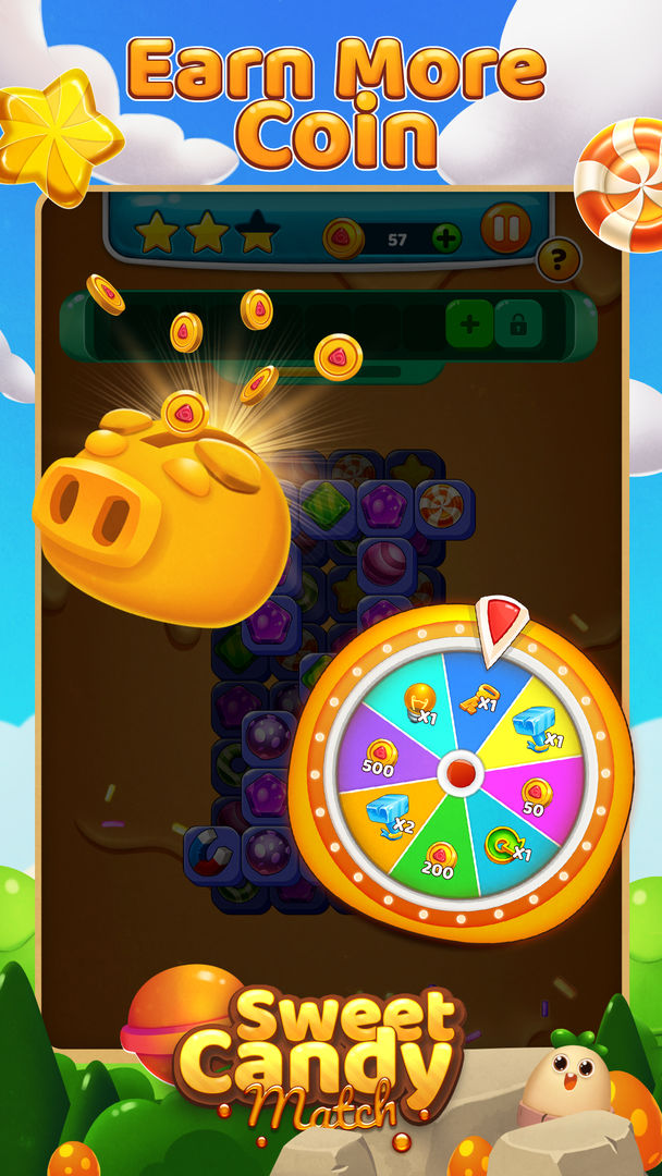 달콤한 사탕 퍼즐-트리플 매치 게임 게임 스크린 샷