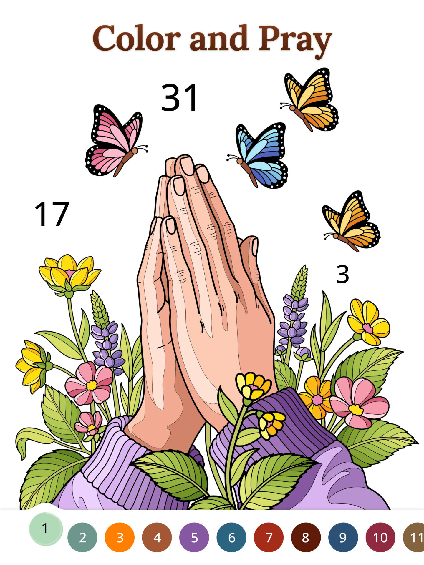 Скриншот игры Bible Coloring Paint By Number